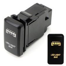 Interruptor de botón pulsador de 39 mm estilo de fábrica de 4 polos 12 V con luz indicadora de barra de luz LED
