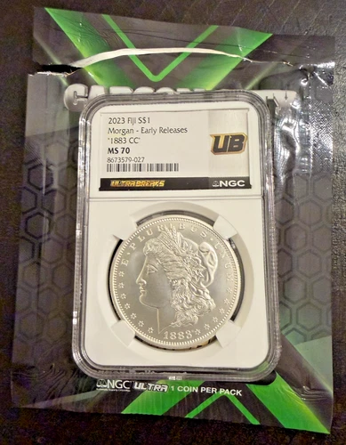 2023 Fiji S $1 Morgan Early Release 1883 CC MS 70 NGC Ultra Break Coin