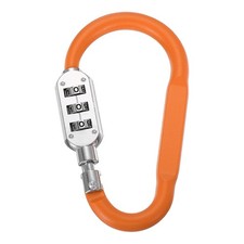 4.2 Inch Length Combination Locks 3 Dial Digit Combo D-Ring Locking Orange
