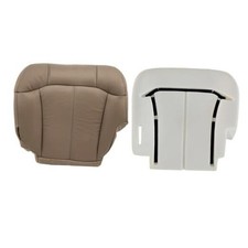 Driver Side Bottom Replacement Leather seat Cover Tan  522 or 52i    Med Tan