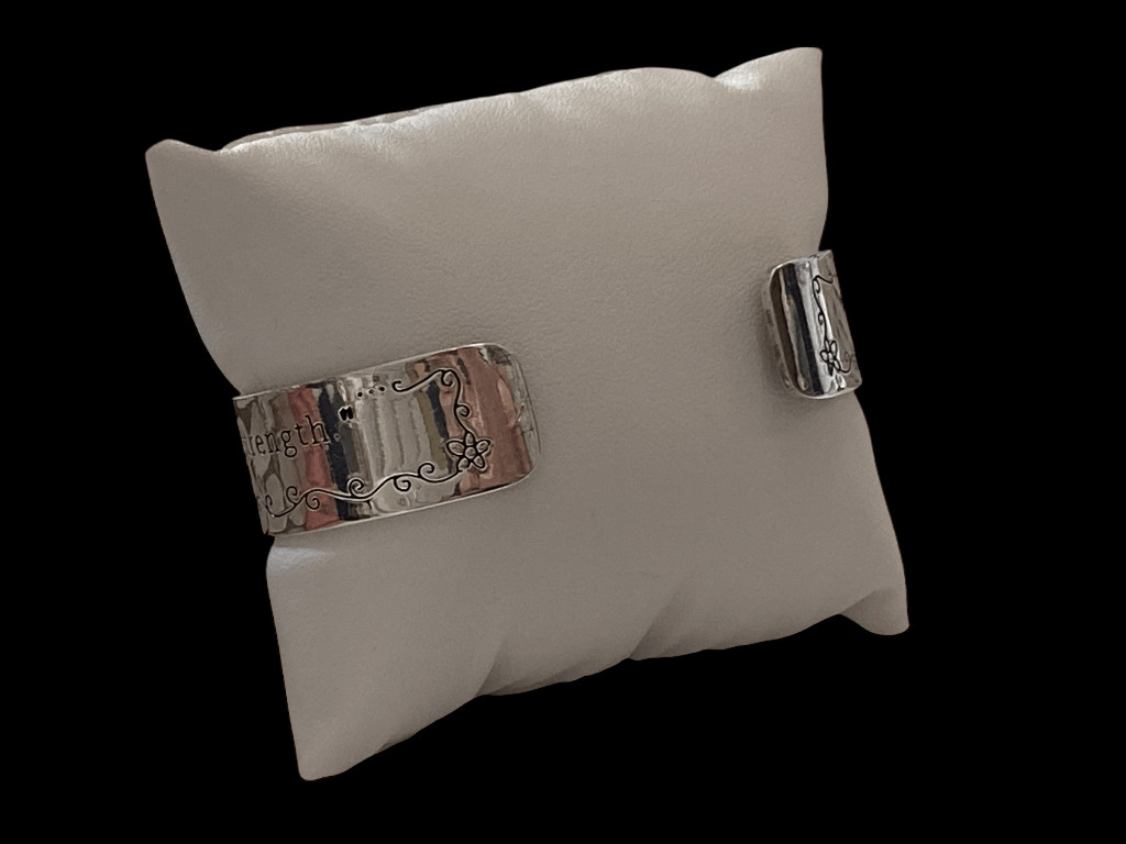 Scripture Bracelet Cuff Silver Plated - image 4