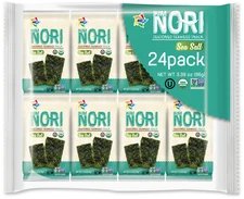 Organic Kimnori Seasoned Roasted Seaweed Snacks - 24 Pack Kim Nori Sea-Salt