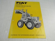 Prospekt Fiat Calzolari 500 All 4 30 PS Allradlader Schaeff Frontlader ca 1964