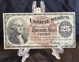 Fractional Currency (4th Issue) 25 cent "WASHINGTON" Large Red Seal