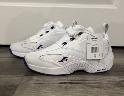 Reebok Answer IV 100033884 Iverson White Purple Men's Size 8 Brand
