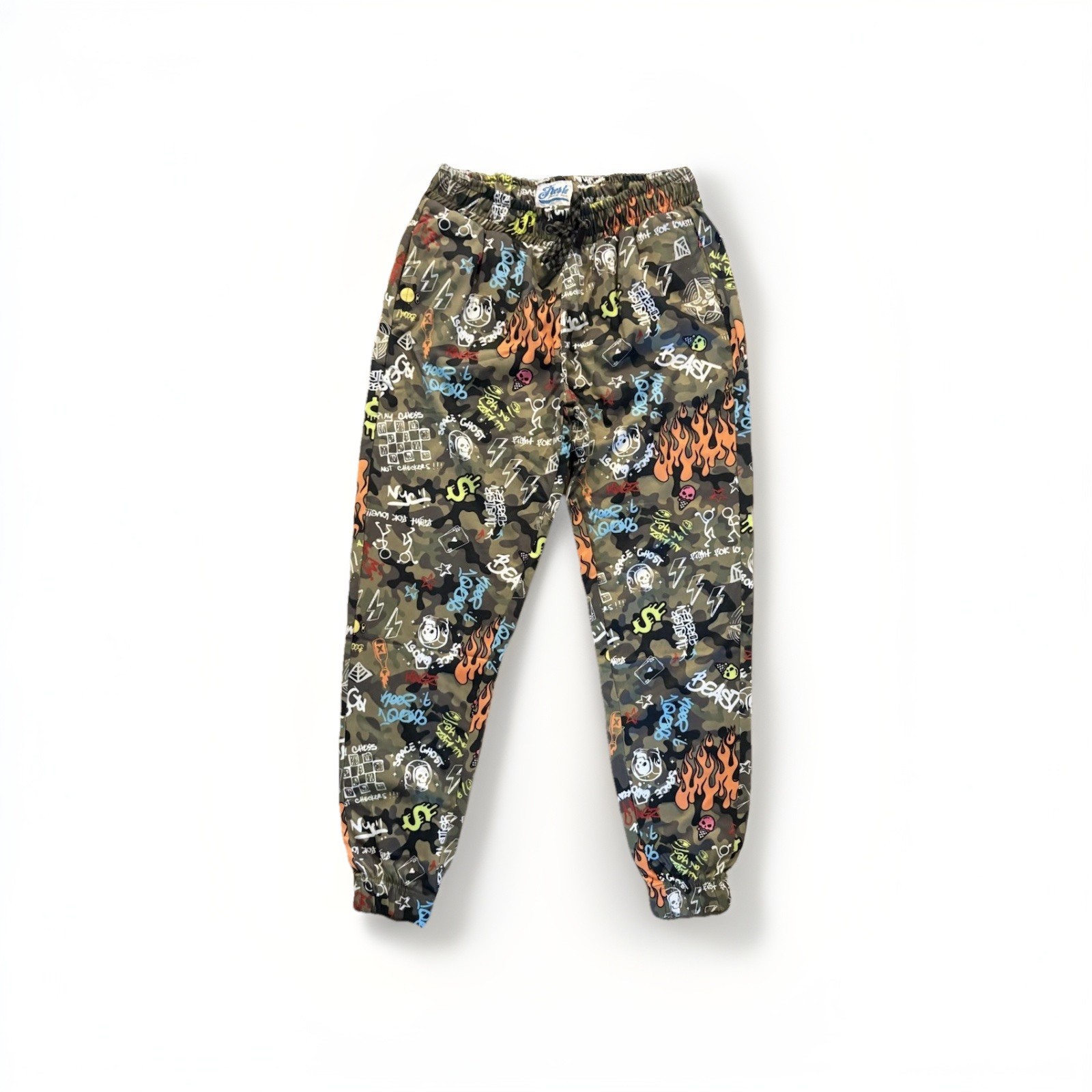 Fresh Prints of Bel Air Jogger Pants Mens Medium Graphic Print Drawstring Camo