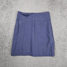 Maeve Anthropologie Navy Blue Textured Knit Mini Skirt Pockets Small