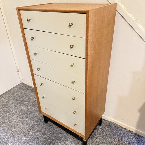 Stylish 1950's Tallboy Chest Of 7 Drawers G Plan E Gomme Tola Librenza Mid Cent. - Picture 10 of 22