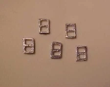 5 - RDLC 3/32" Rectangular PEWTER BUCKLES - Need Prep Work (Sanding & Polishing)