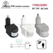 12V/24V Motion Sensor 220V/110V PIR Move Detector Auto Infrared LED Light Switch
