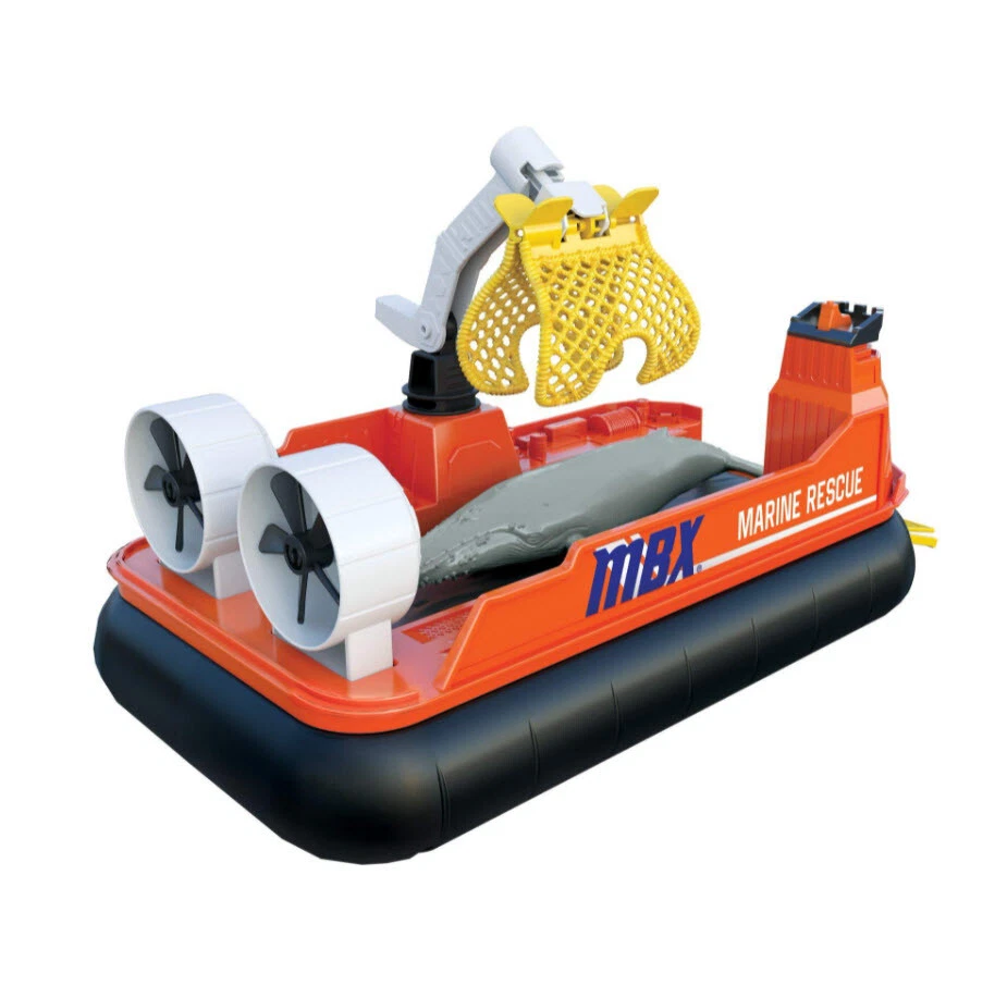 LOTE 2- Matchbox MBX RESCATE MARÍTIMO Hoovercraft Barco + Power Shift Grúa HELICÓPTERO Foto 4 de 4