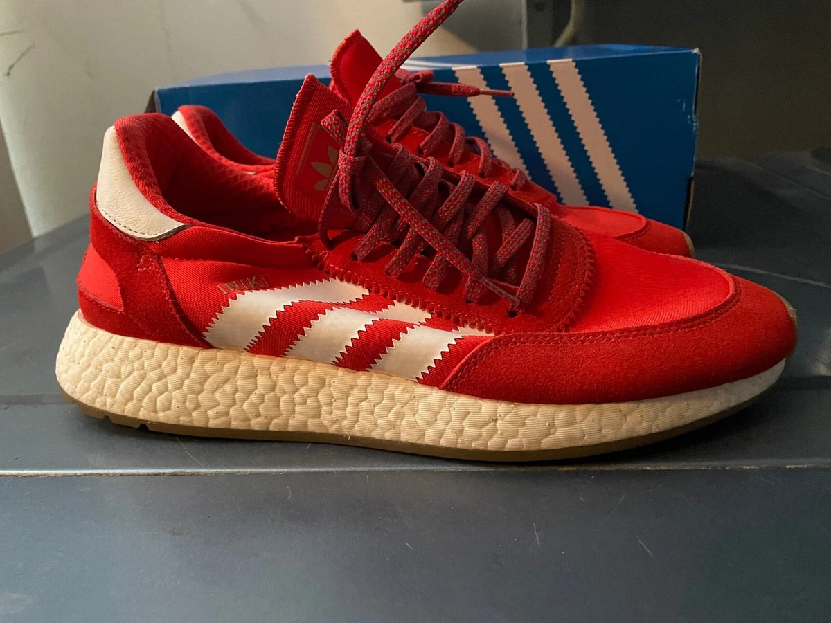 verhaal Maak plaats extreem Adidas Iniki Boost Red BB2091 USED with ORIGINAL BOX Sz 10.0 | eBay