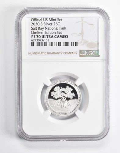 PF70 UCAM 2020-S Silver Salt Bay National Park Quarter Limited Edition NGC