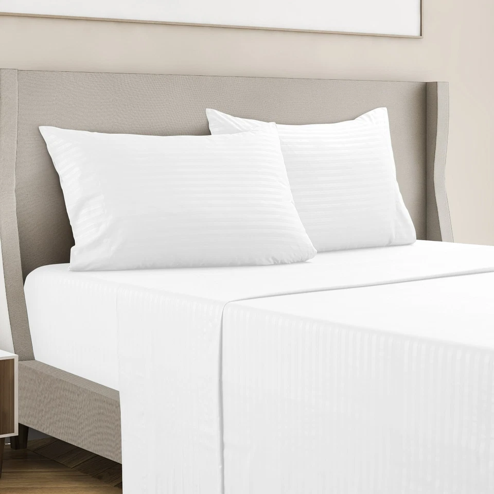 Juego de sábanas de bolsillo profundo de 4 piezas serie 1800 juego de sábanas de microfibra de lujo para hotel Foto 4 de 4