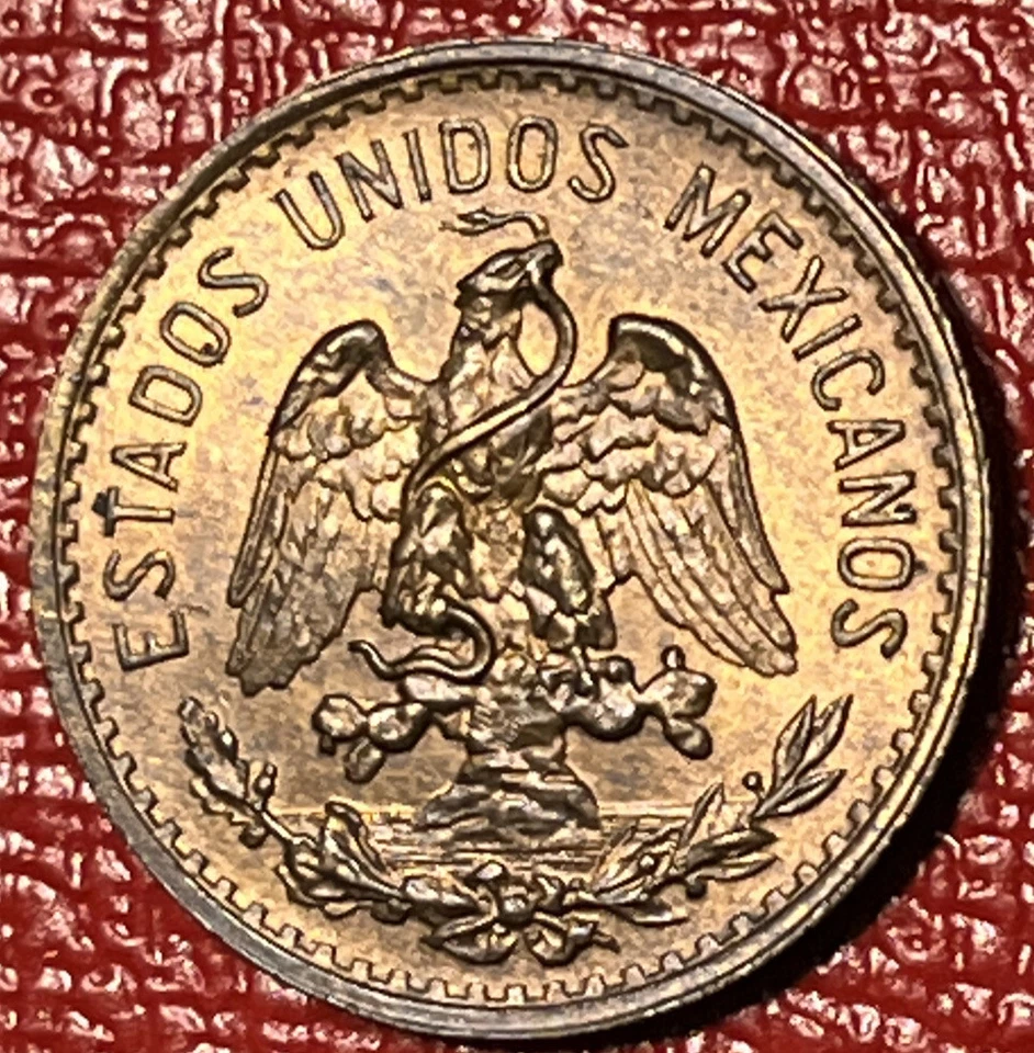 1906 Narrow Date Mexico 2 Centavos Unique Eye Appeal Uncirculated Condition Unc - Image 3 of 4