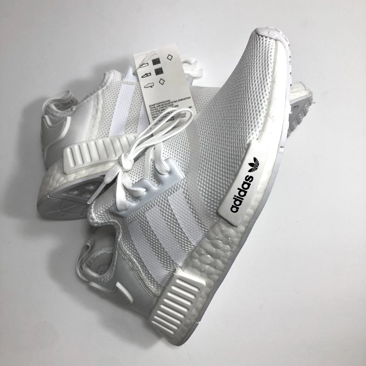 Adidas NMD R1 J Shoes “Triple White” Youth Size 4, Woman's Size 5.5 FW0432  | eBay