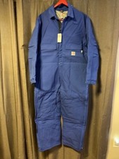 CARHARTT COVERALLS LARGE REG NEW WITH TAGS FR RATED DUCK QUILT LINED SUIT