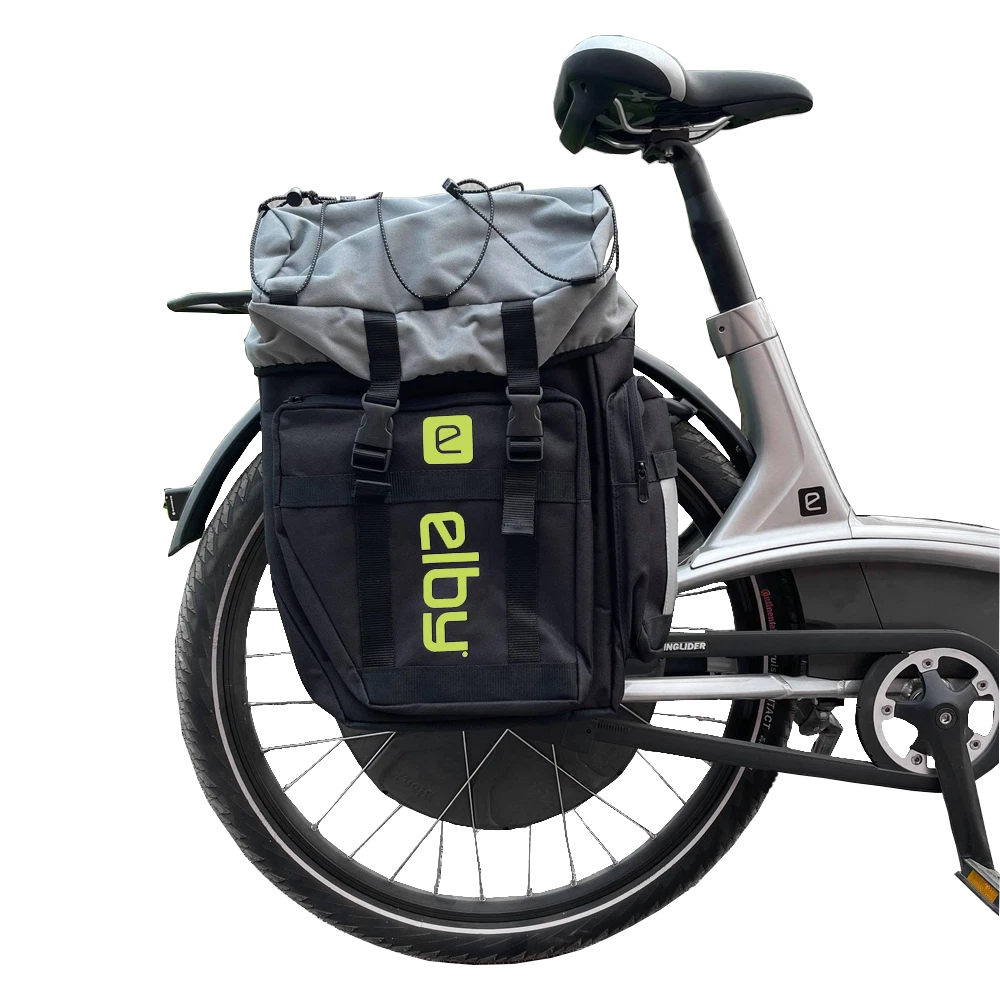 Elby Bikes E08157 Pannier Bag Black W Pistachio Logo eBay