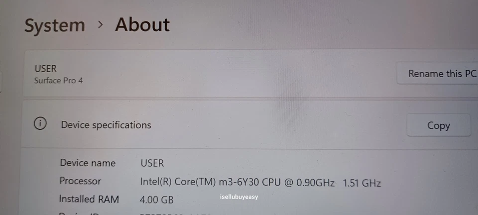 Microsoft Surface Pro 4 1724 128GB Silver Wi-Fi+Bluetooth+Keyboard+Magnetic Pen - Image 4 of 4