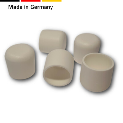 4 Stuhlbeinkappen/Stuhlgleiter/Abdeckkappen für runde Rohre, Kunststoff
