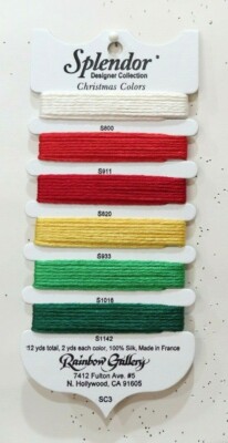 Rainbow Gallery Splendor Designer Collection Cards - Thread - Needlepoint 