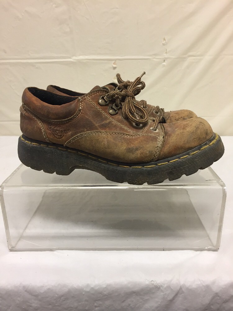 Dr Martens Mens Brown Leather Ankle Boots Sz 8 DISTRESSED | eBay display picture 1