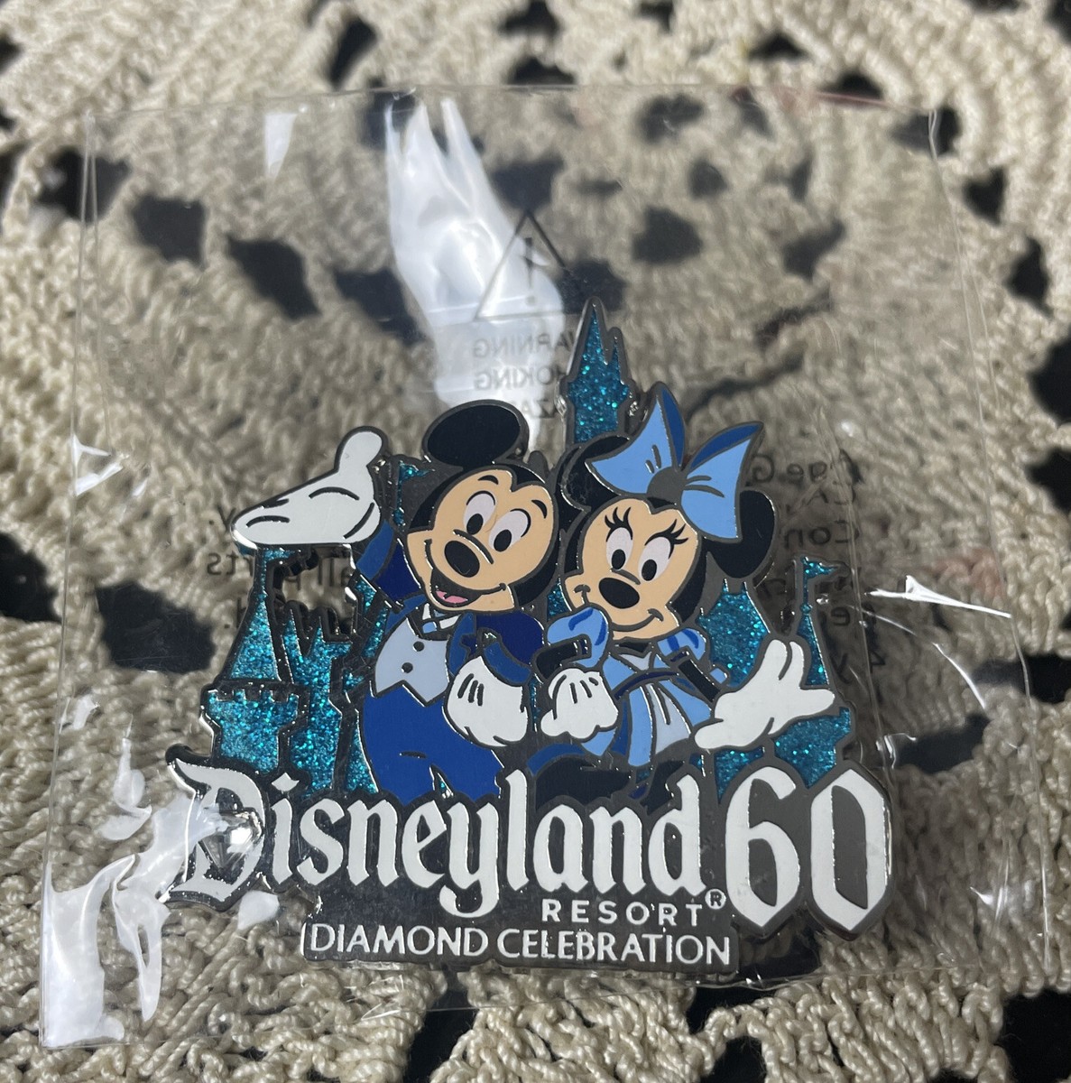Disneyland 60th Anniversary Diamond Celebration Pin Mickey Mouse