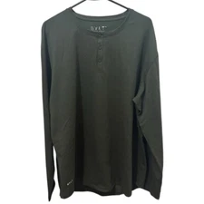 Men's BYLT Green Long Sleeve Henley Shirt Size XXL