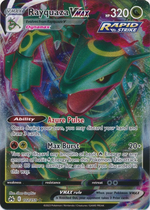 Rayquaza VMAX 102/159 Ultra Rare Crown Zenith Pokemon TCG | eBay