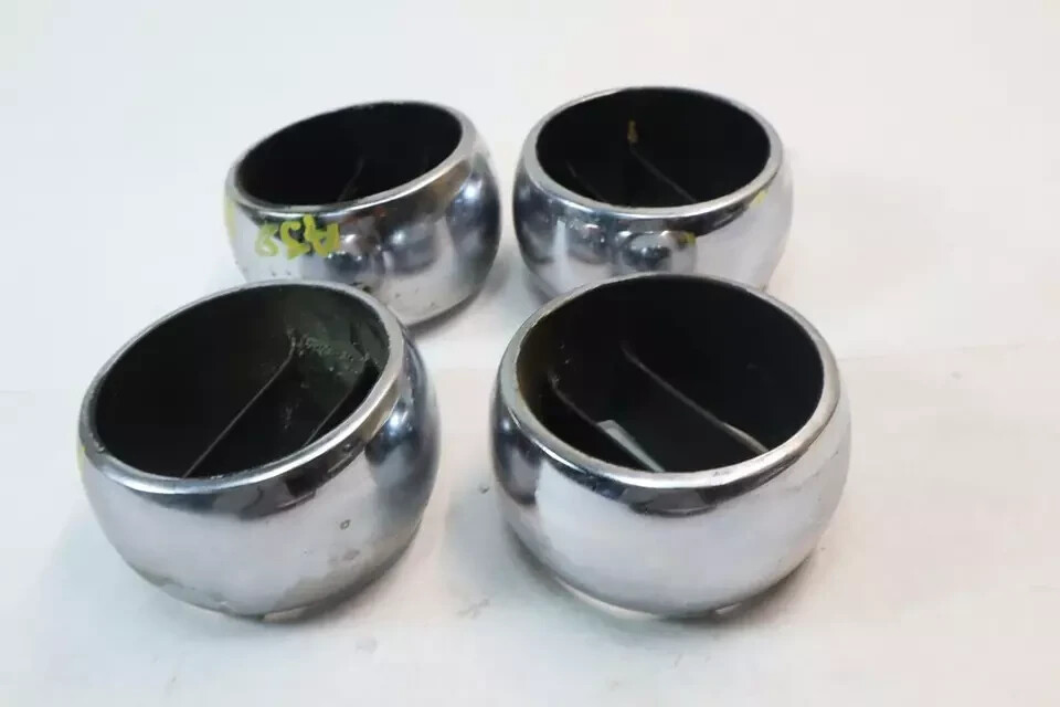 91 Bentley Turbo R Interior Front Dash A/C AC Heater Vent Chrome Set of 4 OEM
