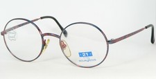 21 BOURGEOIS RONDE 3109 BLUE /RED EYEGLASSES GLASSES FRAME 46-19-135mm France