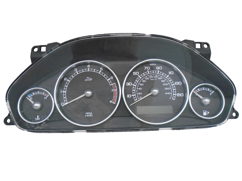 Cuadro de velocímetro Jaguar X-Type 2003-2004 con centro de mensajes MPH OEM VI611255 Foto 2 de 4