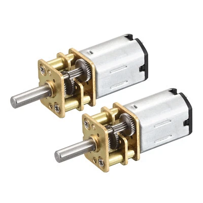 Micro Vitesse Réduction Engrenage Moteur DC 3V 75RPM pour Voiture Paquet de 2 - Photo 1/4