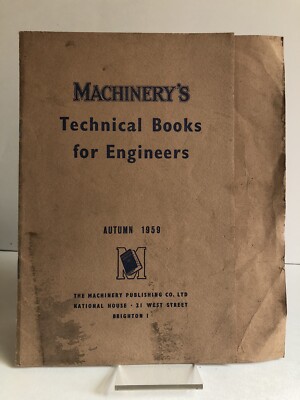 ''Machinery's Technical Books for Engineers'' catalogue - vintage booklet 1959