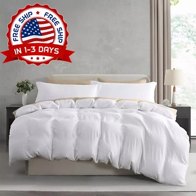 Juego De Funda Edredon 3 Pcs Para Queen Size Ropa Cama Blanco Set En OfertaNUEVO