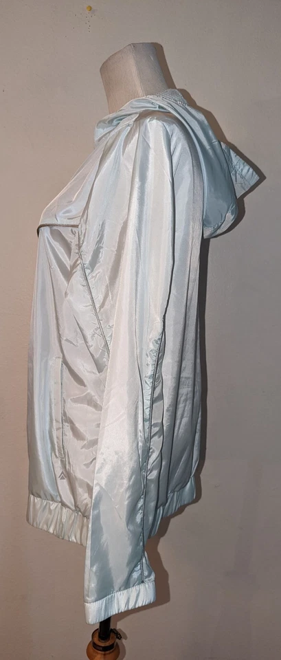 CALI SPORT sz M Windbreaker Jacket zips lightweight mint green women 2463 - Image 2 of 4