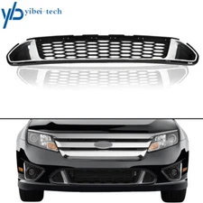 For 2010 2011 2012 Ford Fusion Sport Front Lower Grille&Chrome Molding Trim Set