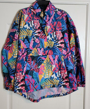 Laurn James Anorak Jacket Womens Windbreaker Pull Over Water Resistant Size Lg-c