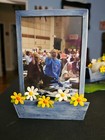 Ladies Daisy desk set pen cup, business card, tape dispenser, picture frame CUTE — photo 7