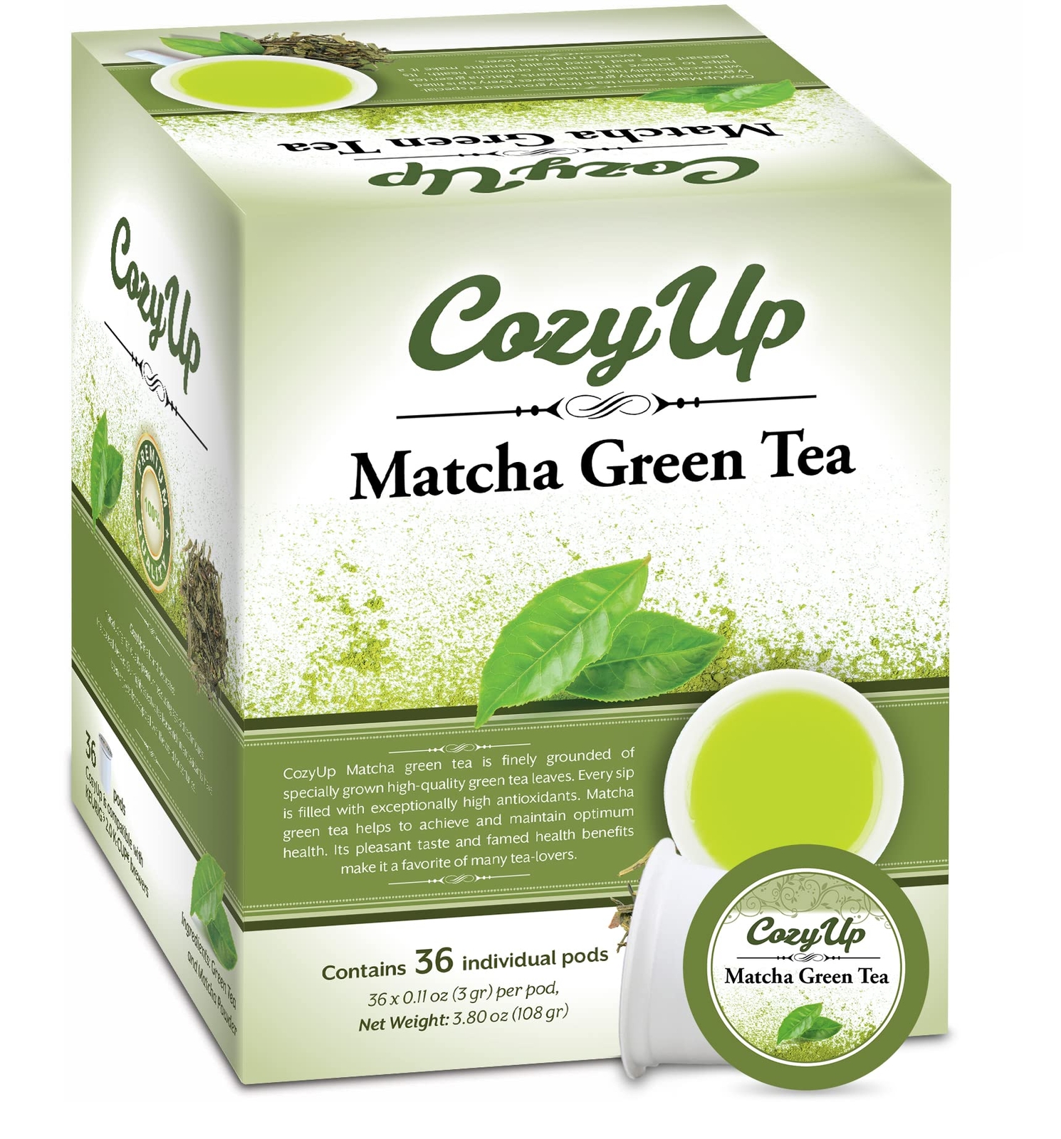 | Matcha Green Tea Pods with Keurig K-Cup Brewers | 36-Count