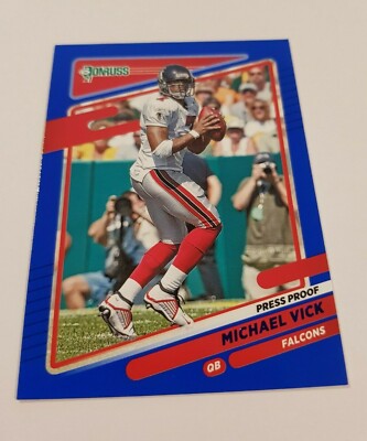 2021 Donruss Football - 'Michael Vick - Falcons' - Blue Press Proof Parallel