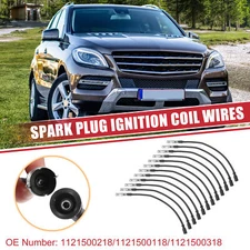 12 Pcs Spark Plug Wire Ignition Coil Cable No.1121500218 for Mercedes-Benz W202