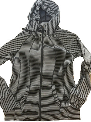 Reflex 90°Degrees Zipup Hoodie Womens Large Activewear Sweatshirt black white
