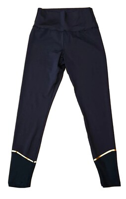 Virus Compression Women's Vital Full Pant Legging w/ Mesh Black Gold sz XS 