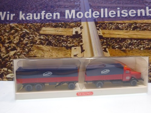 Wiking 8580435 Pritschen-Lastzug ( Büssing 8000 ) " Ereska " 1:87 57/5