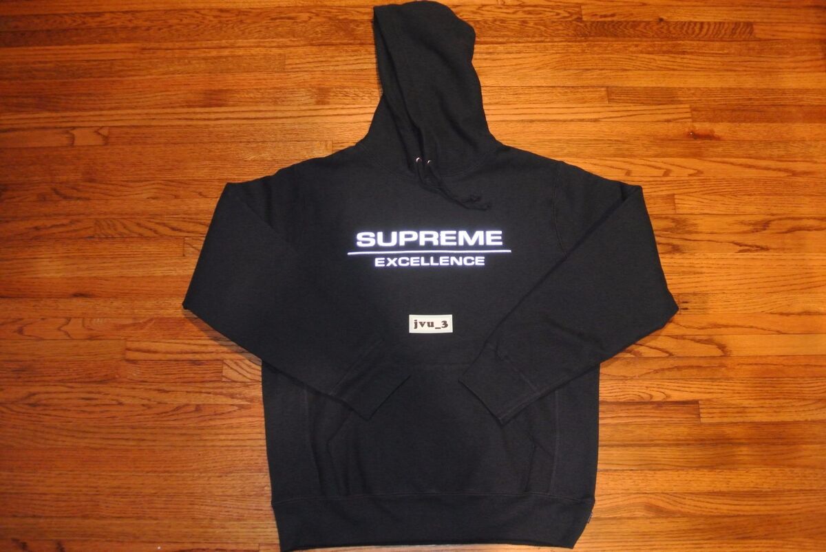 NEW SUPREME FW17 REFLECTIVE EXCELLENCE HOODED SWEATSHIRT NEW SUPREME FW17 REFLECTIVE EXCELLENCE HOODED SWEATSHIRT