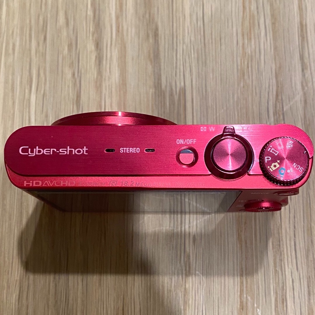 SONY Cyber Shot DSC-WX300 Red 18.2MP 20x Zoom Compact Digital