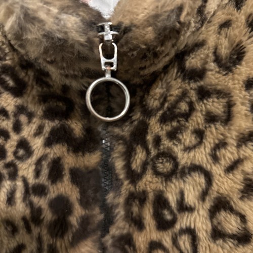 Girls Urban Republic Leopard Print Faux Fur Jacket Size M (10/12) - Picture 5 of 13