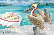 Ceramic Tile Mural Kitchen Backsplash - Pelican Dory - Bird Wildlife Artwork