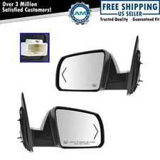 Mirror Power Heat Signal Folding Memory Chrome Cap LH RH Pair for Toyota Tundra